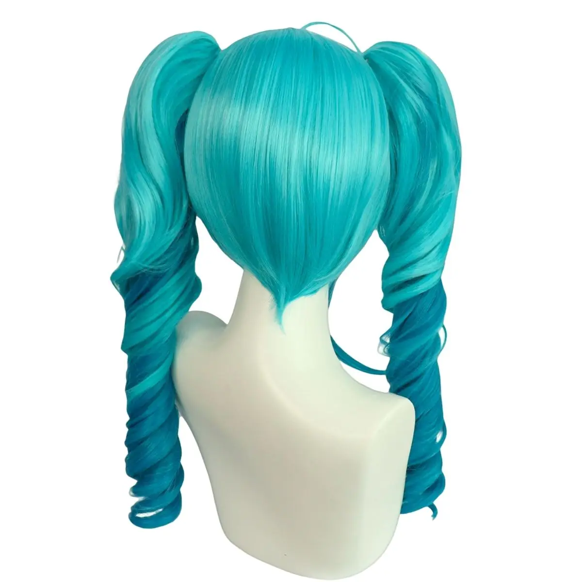 Blue Gradient Double Ponytail High Quality Synthetic Wig