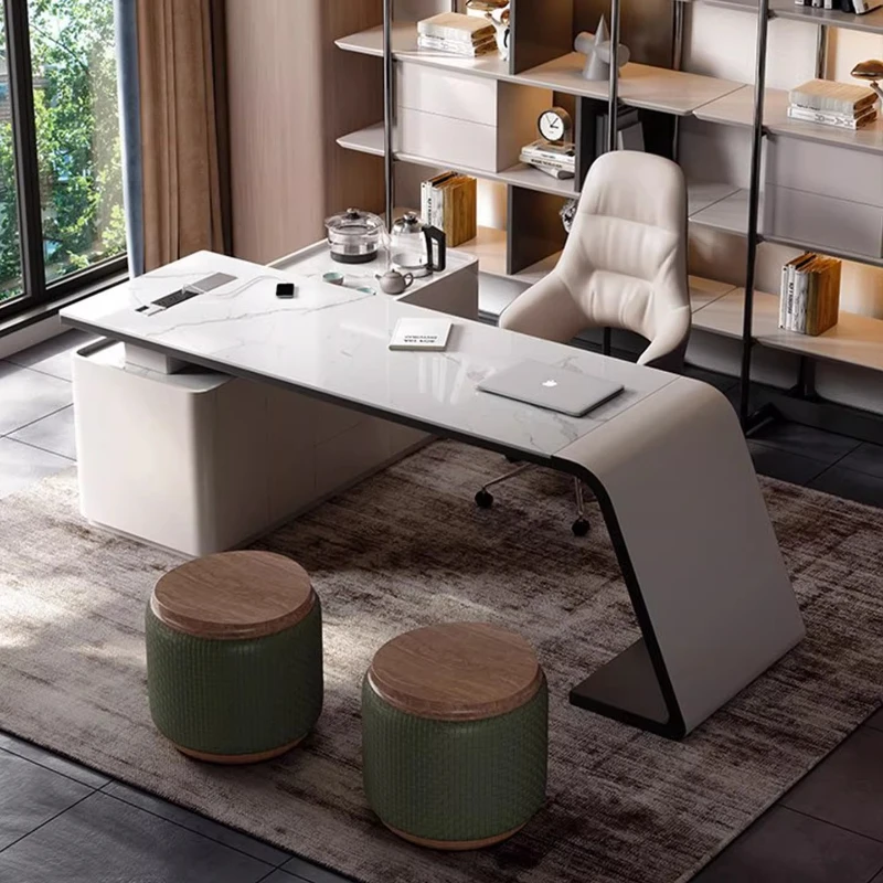 

Luxury Aesthetic Office Desk Design Storage Multifunctional Minimalist Office Desk Nordic Modern Ufficio Commercial Furniture