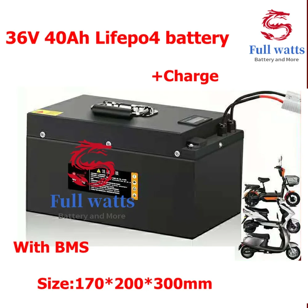 Customized 36v 40ah Lifepo4 Battery Pack Steel Case Built-in BMS Lithium Battery for 36v 2000w Electric Fishing Boat Cruise