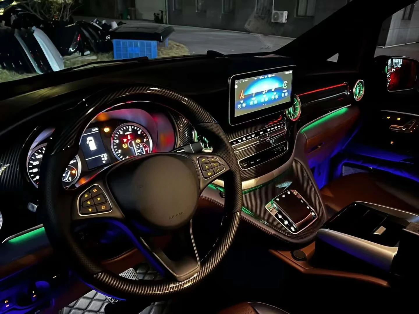 ترقية لوحة الأدوات المعدلة لوحدة التحكم في السيارات المركزية مع شاشة تعمل باللمس لمرسيدس بنز Vclass Vito W447 #2