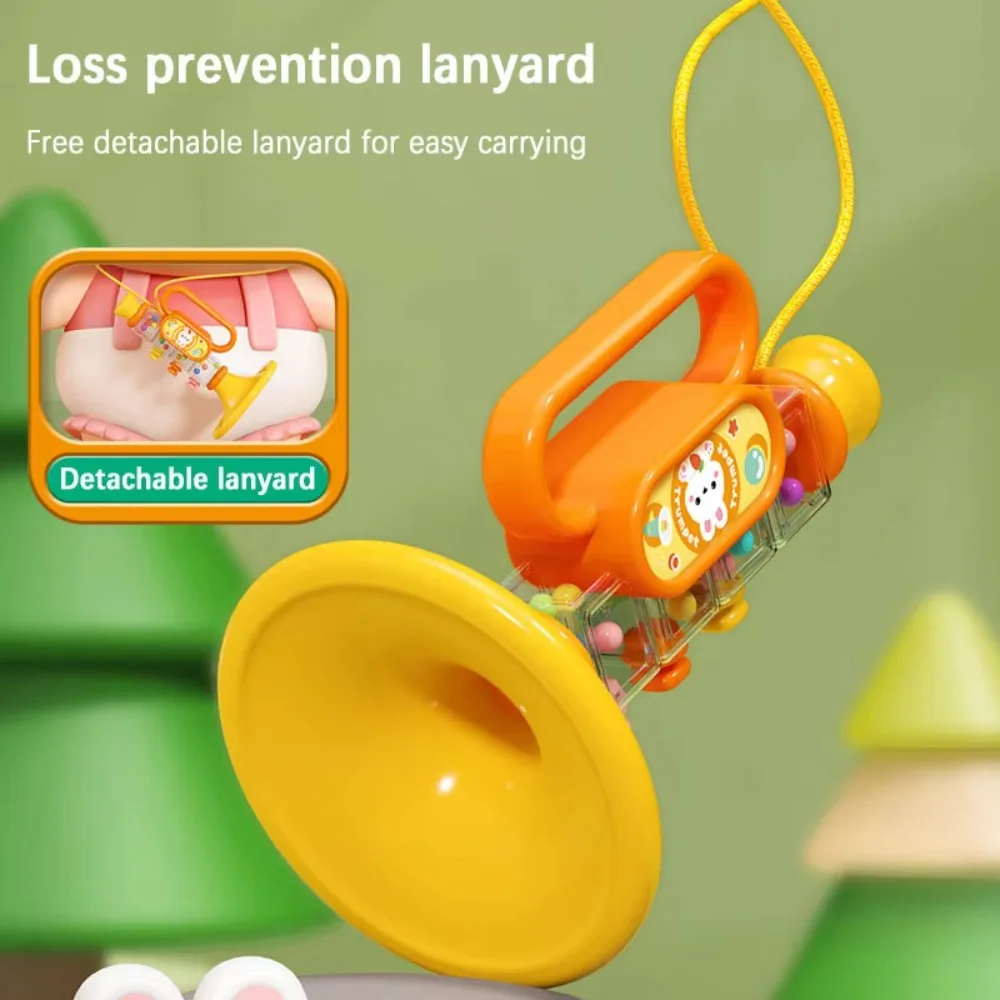 Cartoon Konijn Trompet Mini Multifunctioneel Speelbaar Muziekinstrument Grappig Vroeg Educatief Creatief Leren Hoorn Speelgoed