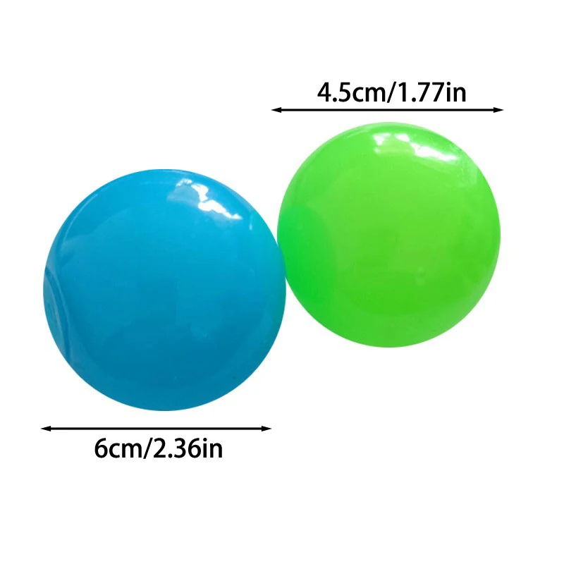 6Pcs Of Luminous Ceiling Adhesive Target Interactive Balls For Venting And Pressure Reducing Toys With Sticky Grip(Color Random)