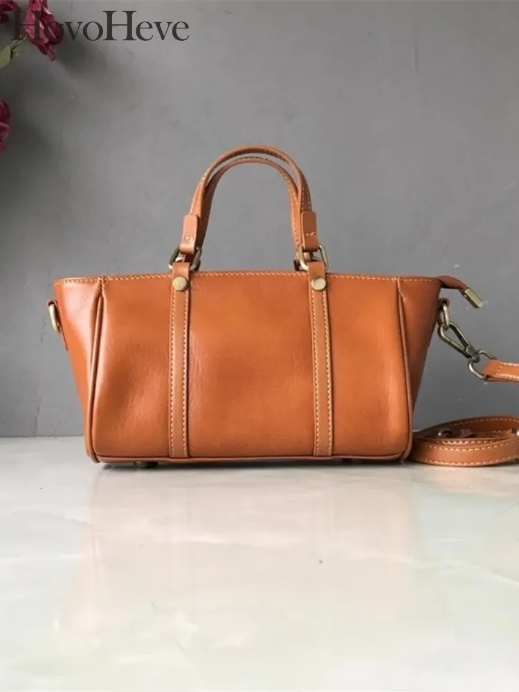 

New Women Cowskin Genuine Leather Small Tote Handbag Fashion Single Shoulder Bag Designer Fashion Elegant Ladies Crossbody Bags