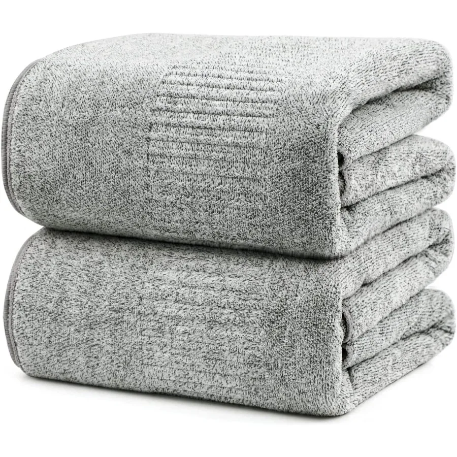 

Очень впитывающие и быстросохнущие банные полотенца из вискозы, полученного из мягкого бамбукового простыня для ванны, измеряющая идея 35 x 63 дюйма.