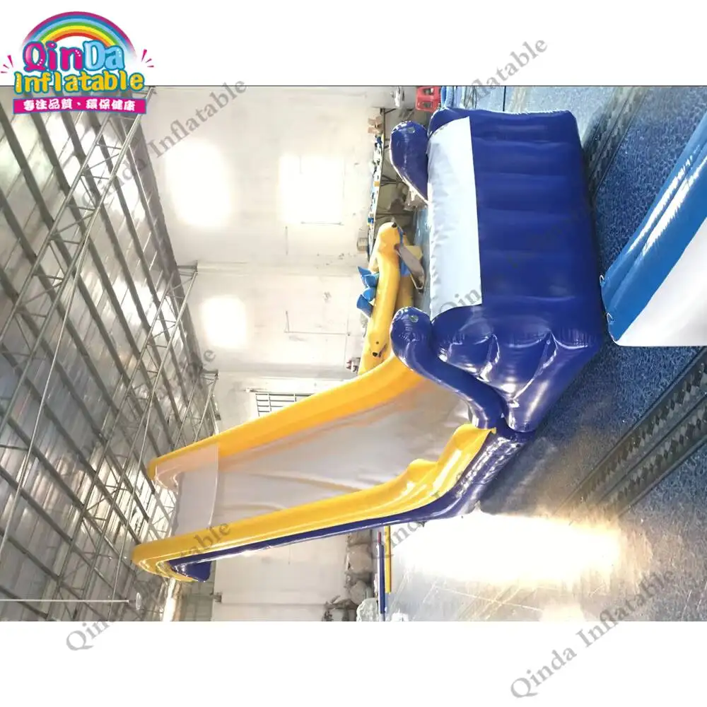 Factory Price Inflatable Water Yacht Slide,4.4M Height Inflatable Boat Dock Slide For Yacht