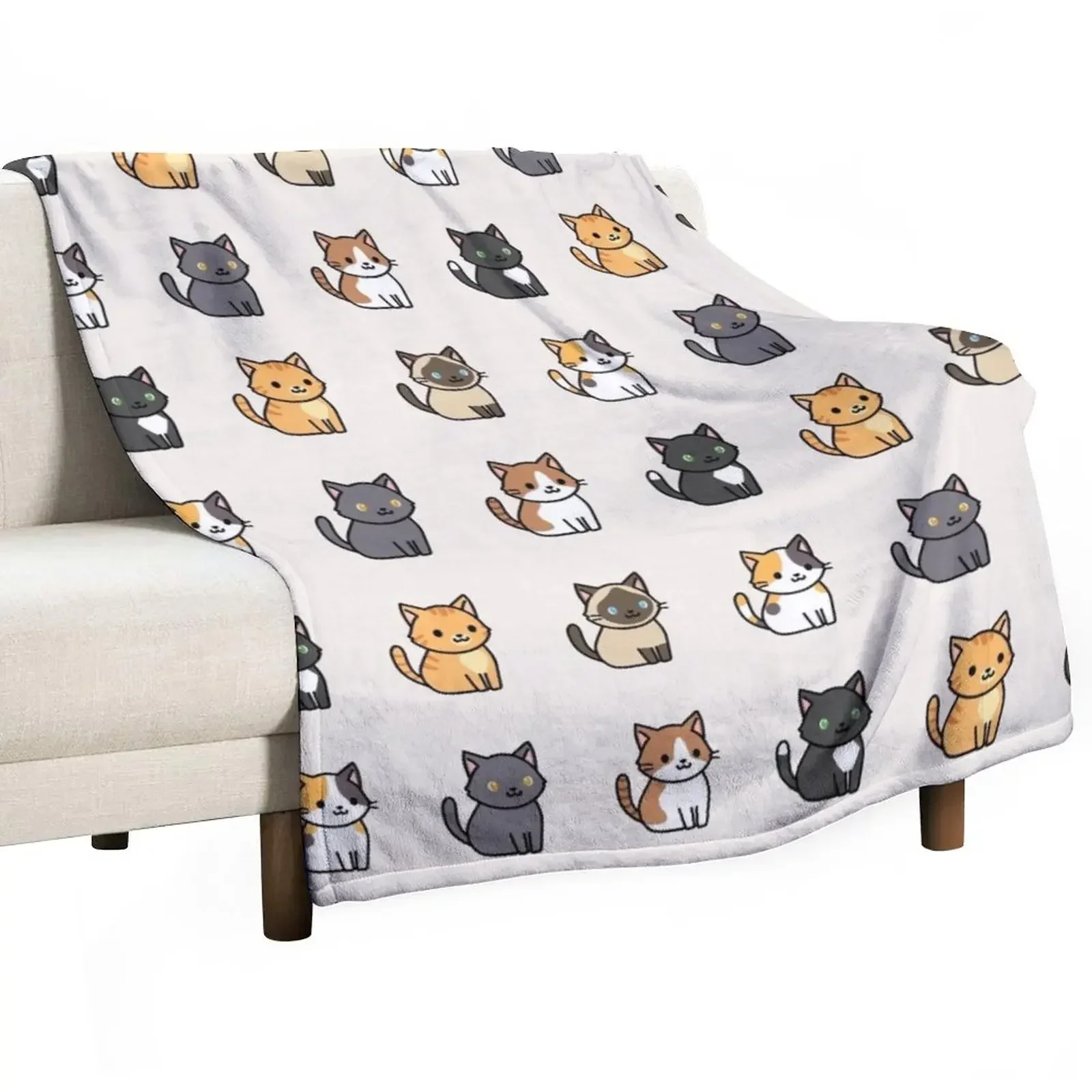 

Cats Throw Blanket Single Plaid on the sofa Plaid for sofa Blankets