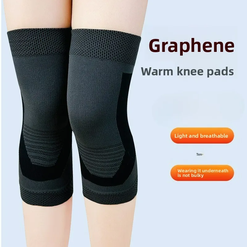 Wärmebehennende Graphen-Knieschützer für kalte Beine, Herbst- und Wintersportschutz, atmungsaktive, passende Knie-Nylon-Ärmel
