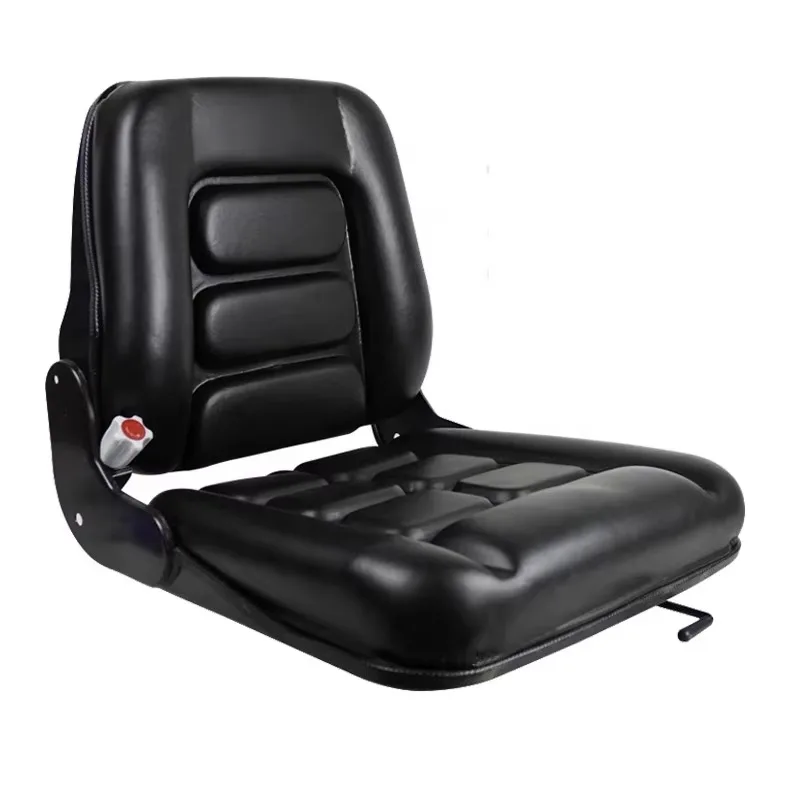 Heavy Adjustable Folding Back Forklift Seat for Tractor Bulldozer  Ergonomic Design Durable Material with Easy Installation
