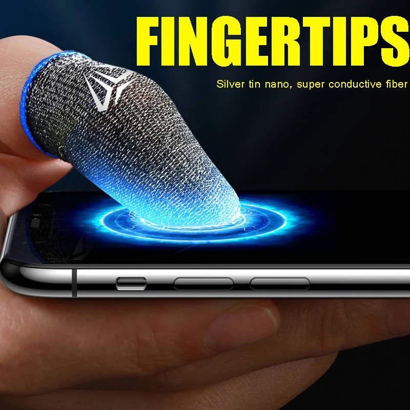 1/2/3Pair Gaming Finger Sleeve Breathable Fingertips For PUBG Games Touch Screen Finger Cover Sensitive For Phone Touch Screen