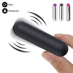 10-Speed Mini Bullet Vibrator Rechargeable Wireless Vibrating Anal Bullet Clitoral Stimulator Dildo Adult Sex Toys for Women