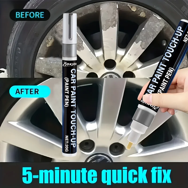 Silver Color Wheel Scratch Repair Pen, Quick Fix for All Car Models, High Quality Paint, Durable Formula, Vehicle Maintenance