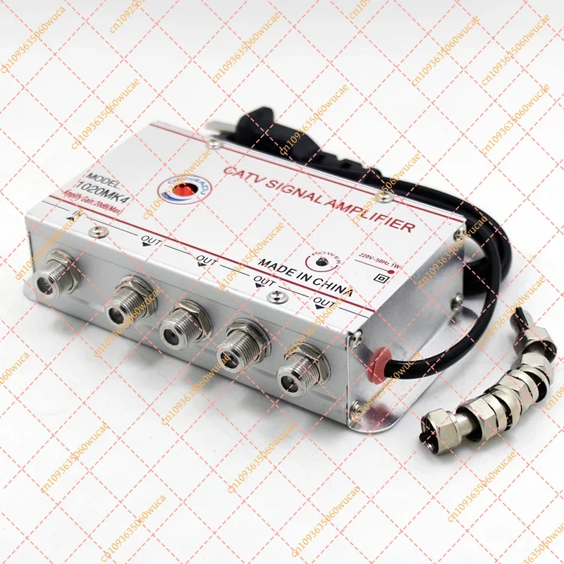 Home Cable TV Signal Amplifier, Analog/Digital RF Booster for Terrestrial & CATV Signals