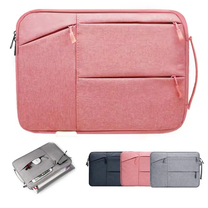 Laptops Bag Waterproof Sleeve Hand Bag 12 13 14 15.4 15.6 Inch Notebook Pouch Briefcases For Macbook Air Pro HP Asus Dell Xiaomi