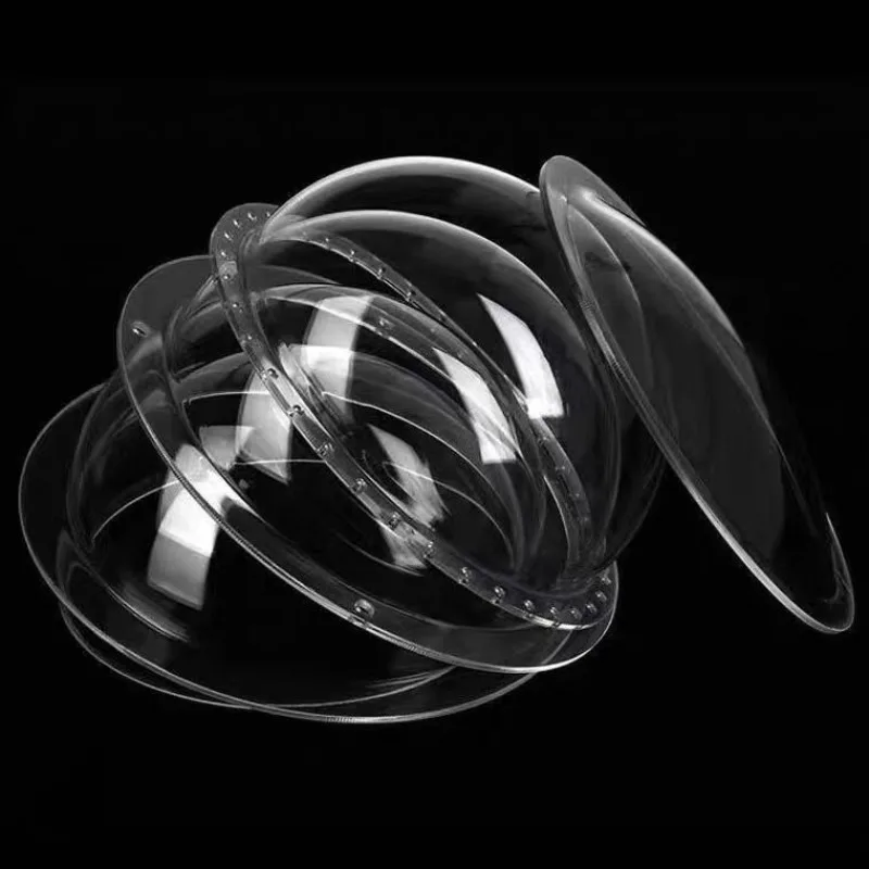 قبة أكريليك نصف الكرة البلاستيكية - شفافة بعرض 10 مم أو بدون شفة قطعة واحدة بأحجام مختلفة