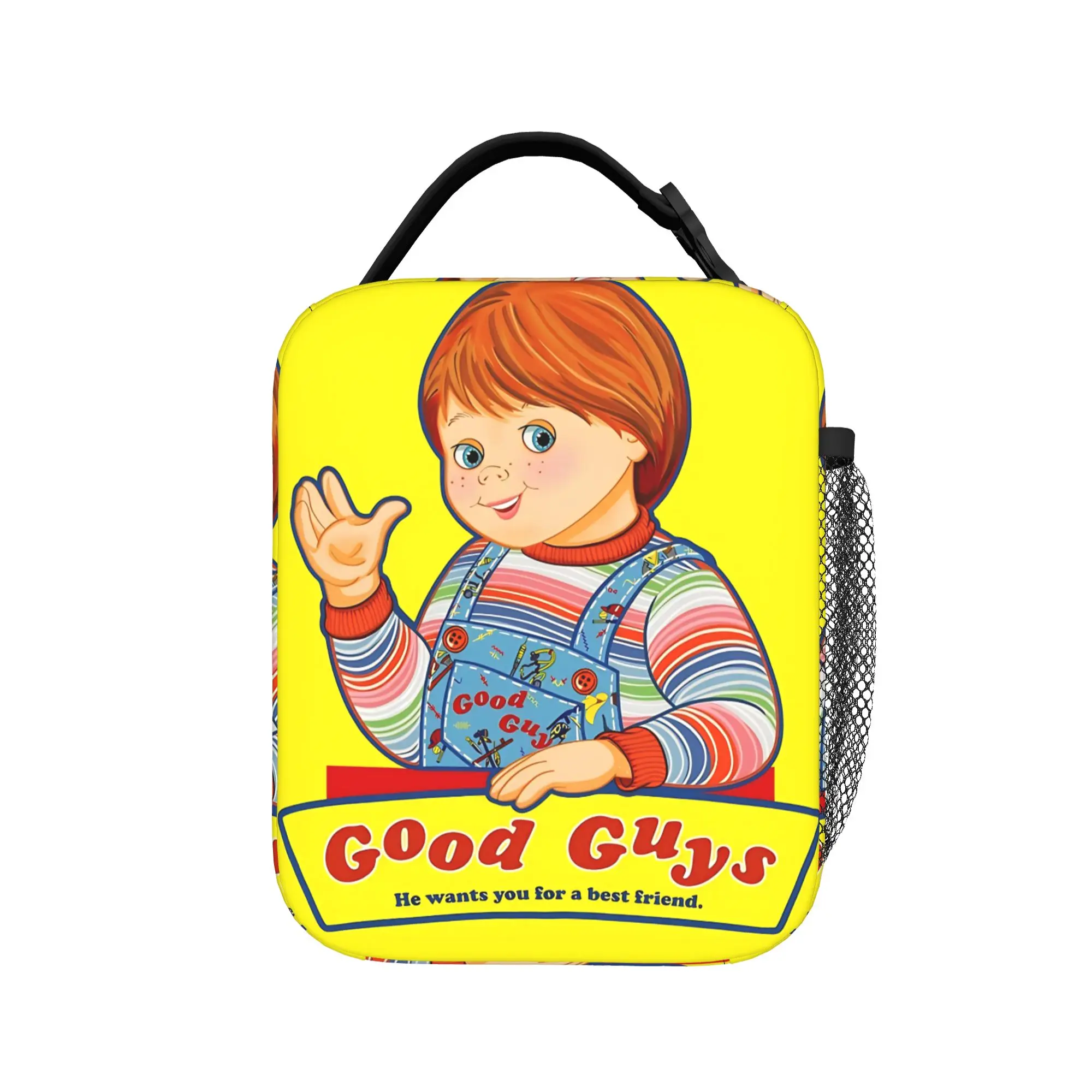 Good Guys Child Doll Chucky Cowboy  Lunch Bag For Child  Custom Travel Lunch Box Fun Convenient Oxford Cooler Bag