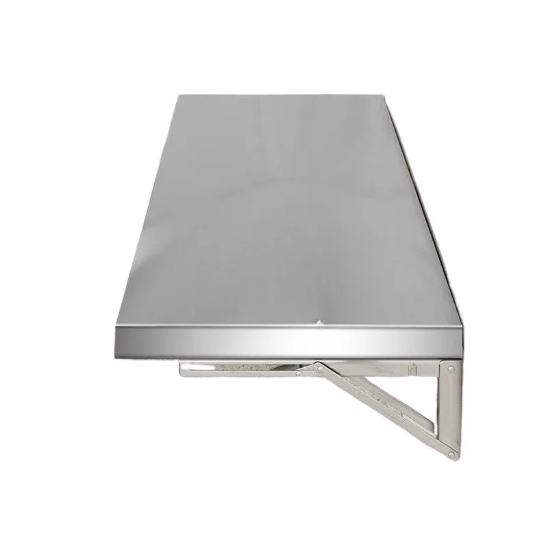 Kitchen stainless steel wall hanging rack foldable laminate load-bearing wall hanging pot punching shelf