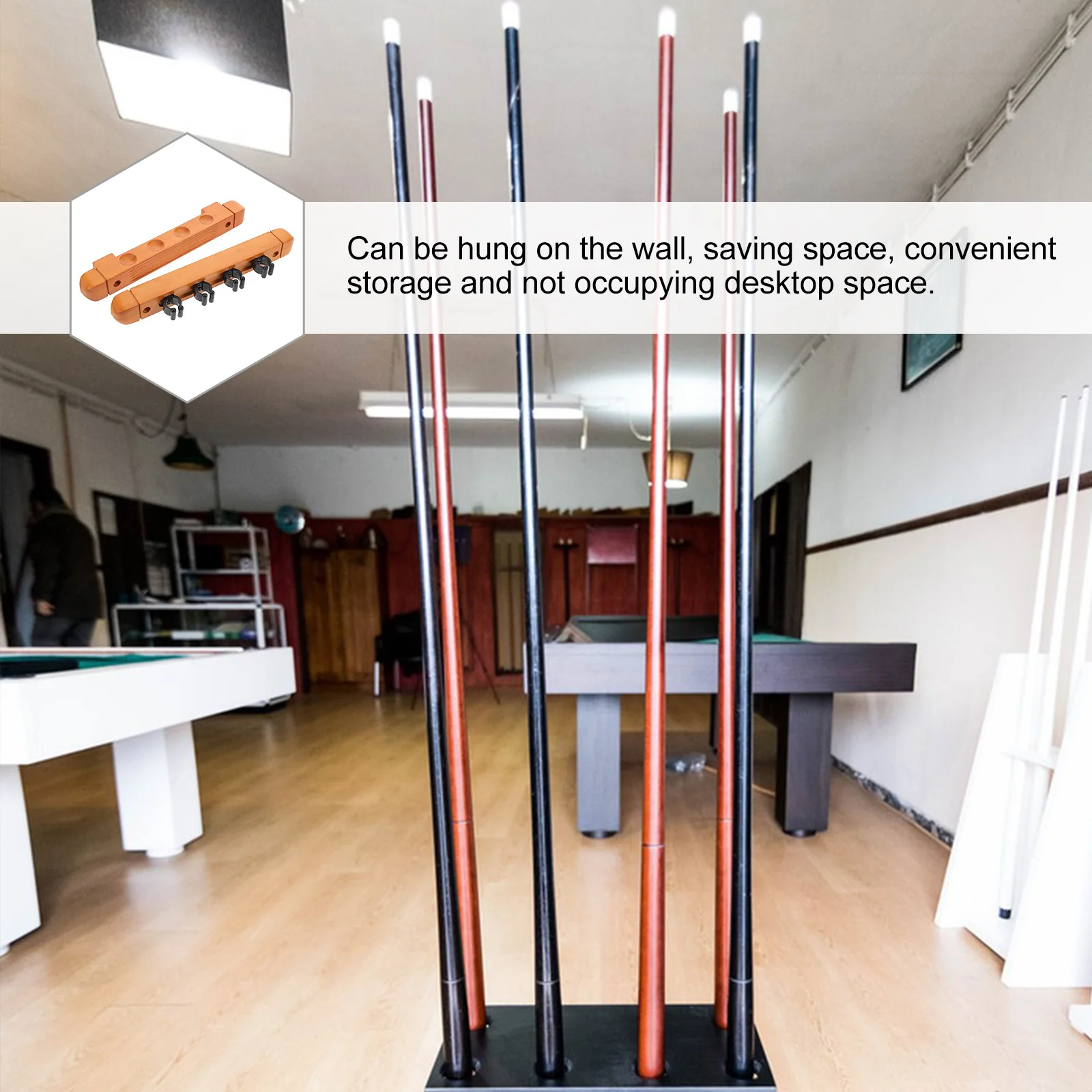 

2 шт. настенная стойка для кия, деревянный держатель с несколькими слотами, стойка для бильярдных кий, органайзер, аксессуары для бильярда