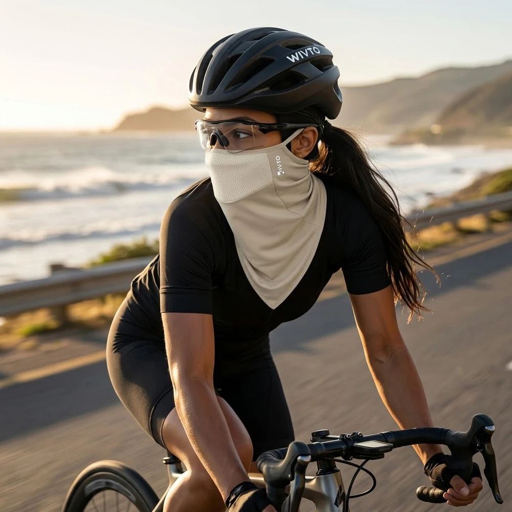 1 Stück/3 Stück Unisex Sommer Kühlende Sonnenschutzmaske Elastische Atmungsaktive Halbgesichtsmaske für Outdoor-Sport Wandern Angeln Radfahren – Detail 1
