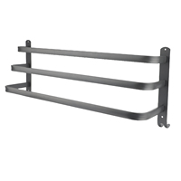 3 Tier Bathroom Towel Rack 60CM Aluminum Alloy Space Saving Convenient Hook Wall Mounted Towel Bar Holder Organizer for Kitchen