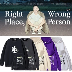 RM Album Right Place Wrong Person Hoodies Kpop Fashion Funny Cartoon Pattern Hoodie Women Men Autumn Streetwear Loose Sweatshirt