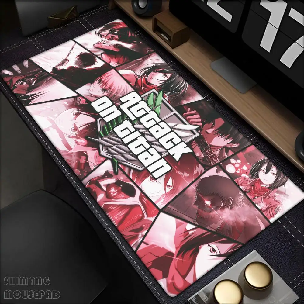 

Attack On Titan Mouse Pad Anime Kawaii Gaming Accessories Tapis De Souris Carpet Laptop Ковер PC Gabinete Gamer Varmilo Mousepad