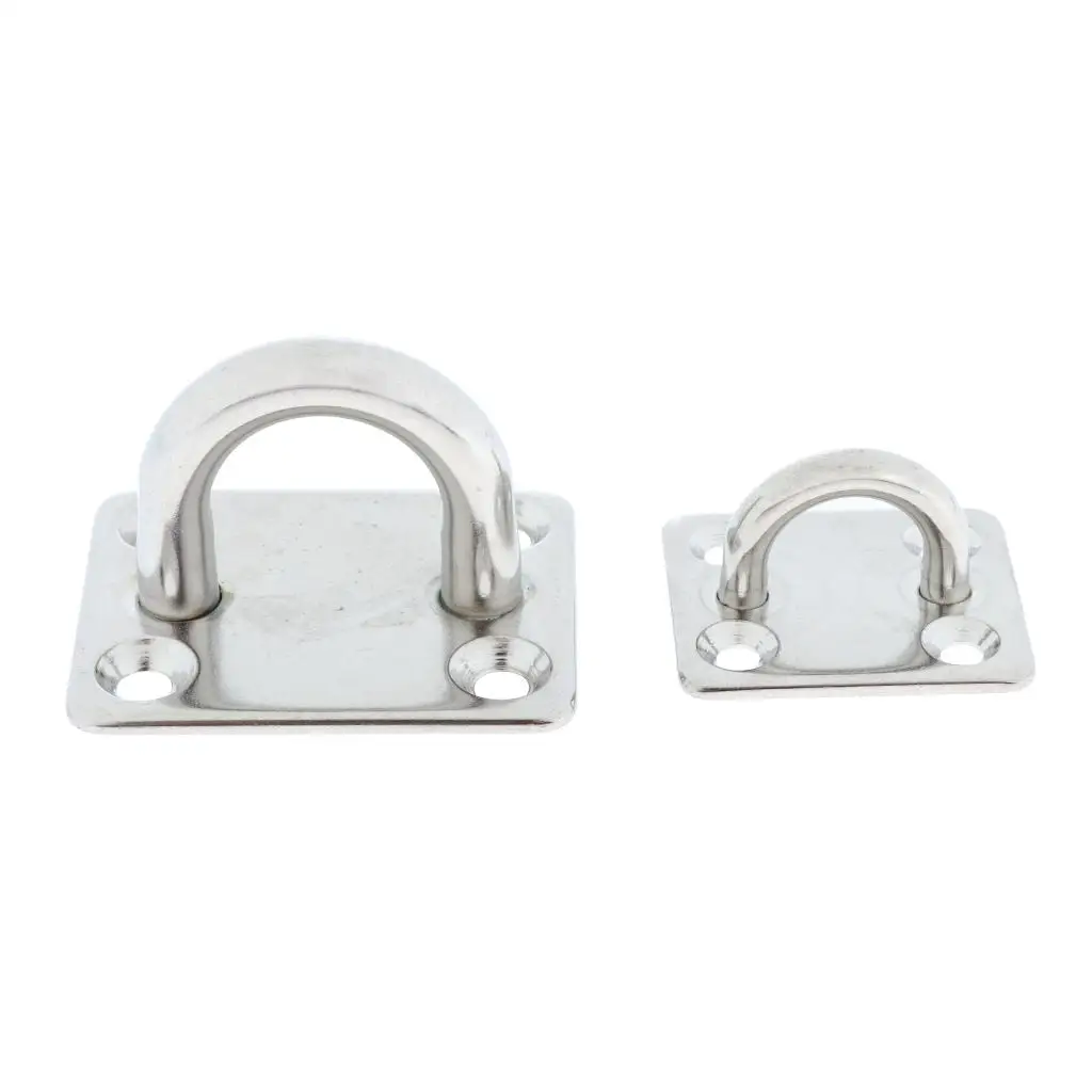 

Stainless Steel Boat Square Eye Plate Pad Eye Bracket for Sailing Equipment Marine Sunshade Hardware Yacht Use