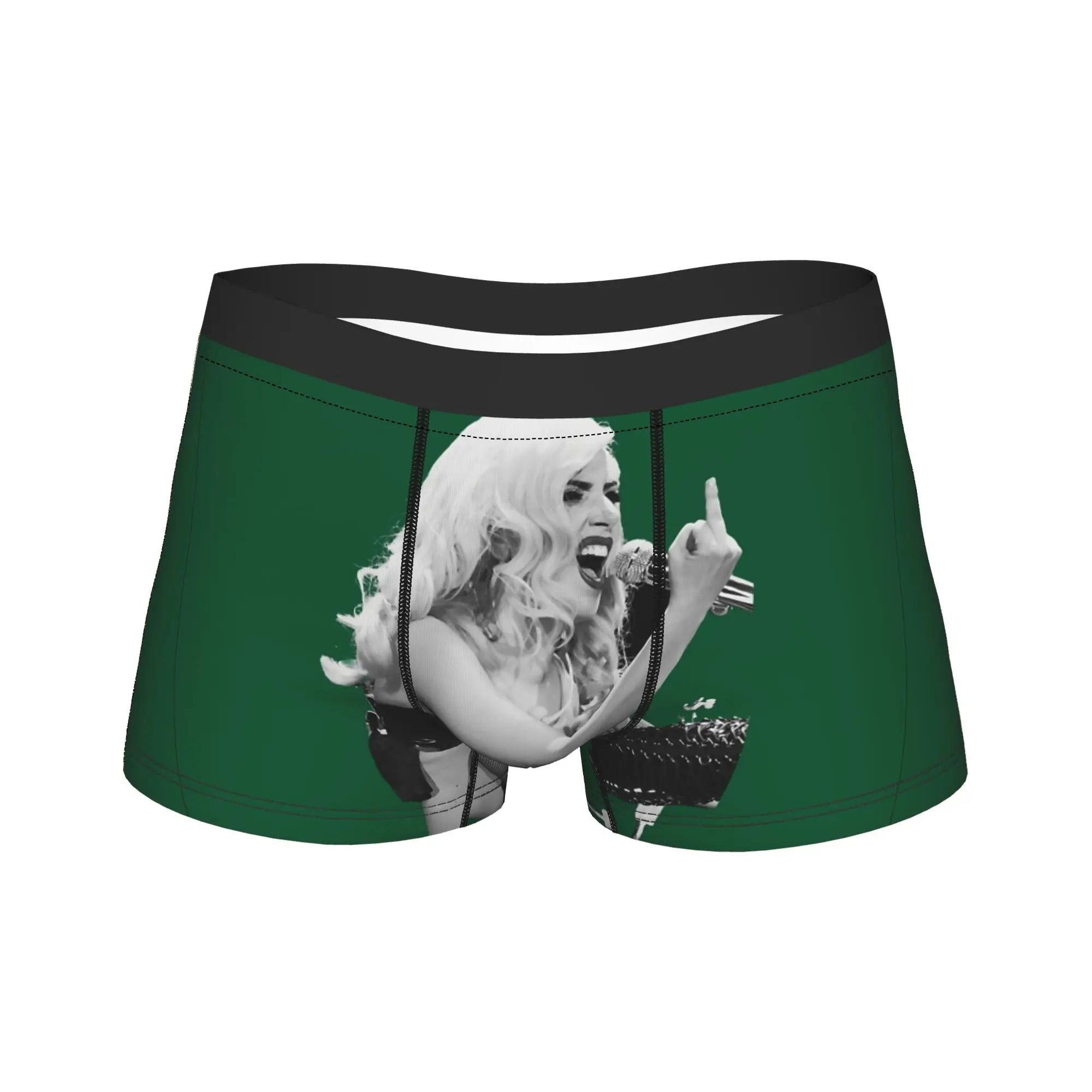 

Lady Gaga Legendary singer Shorts Briefs Underwear High Quality Men Classic Boxershorts Pattern Large Size Panties