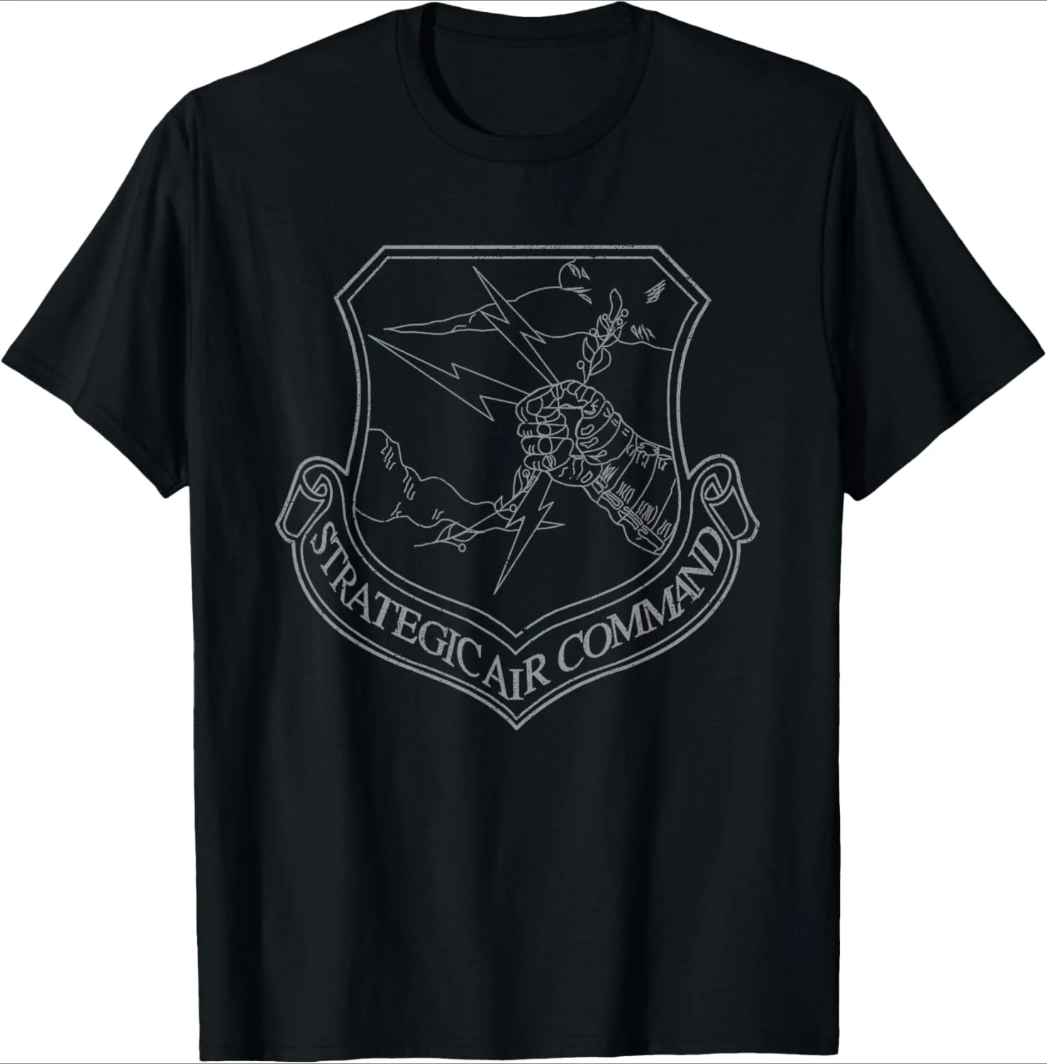 

Strategic Air Command SAC Emblem Cold War Grunge design -100% cotton short sleeve O-neck casual printed men's T-shirt.