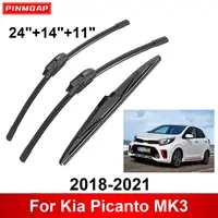 1/2/3/4/6 Uds limpiaparabrisas de coche para Kia Picanto MK3 2018-2021 limpiaparabrisas delantero trasero cepillos cortador accesorios de automóvil 2018 2019 2020 2021