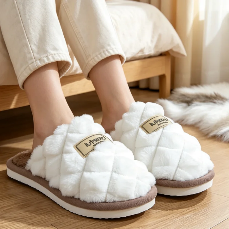 Men Shoes Size To Women - Chinelos de Pelúcia Quentes de Inverno