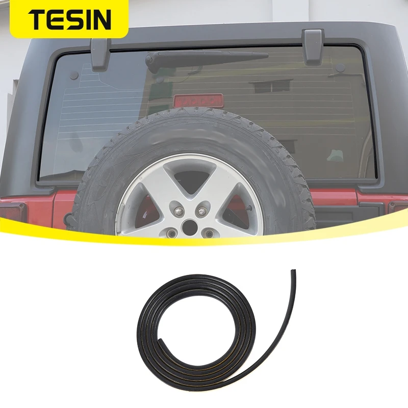 TESIN Car Roof Flow Seal Strip For Jeep Wrangler TJ JL JK BJ40Plus Tailgate Door Edge Waterproof Dustproof Rubber Accessories