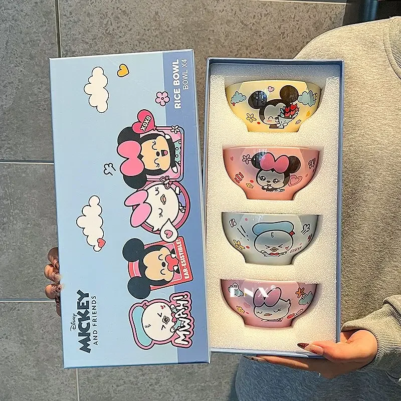 

Disney cartoon Mickey ceramic bowl new style girl high-looking soup rice bowl household small bowl cute birthday gift wholesale