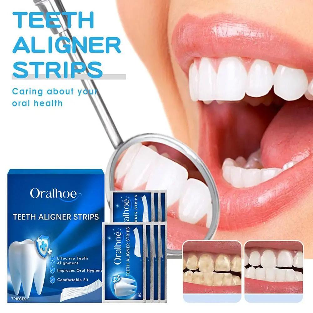 7pcs/box White Teeth Whitening Strips Professional Effects White Tooth Bristle Charcoal Toothbrush Dental Whitening