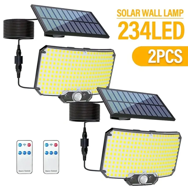 [Annual Offer] Super Bright Motion Sensor LED Solar Light 234 Units 3 Working Modes Outdoor IP65 Waterproof Flood Wall Security