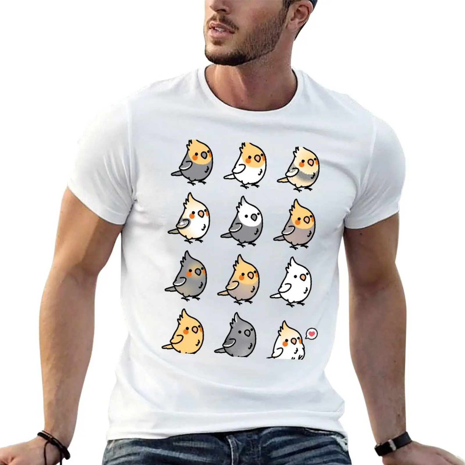 Chubby Cockatiel Collection T-Shirt Cool Feeling Summer Tee Shirt