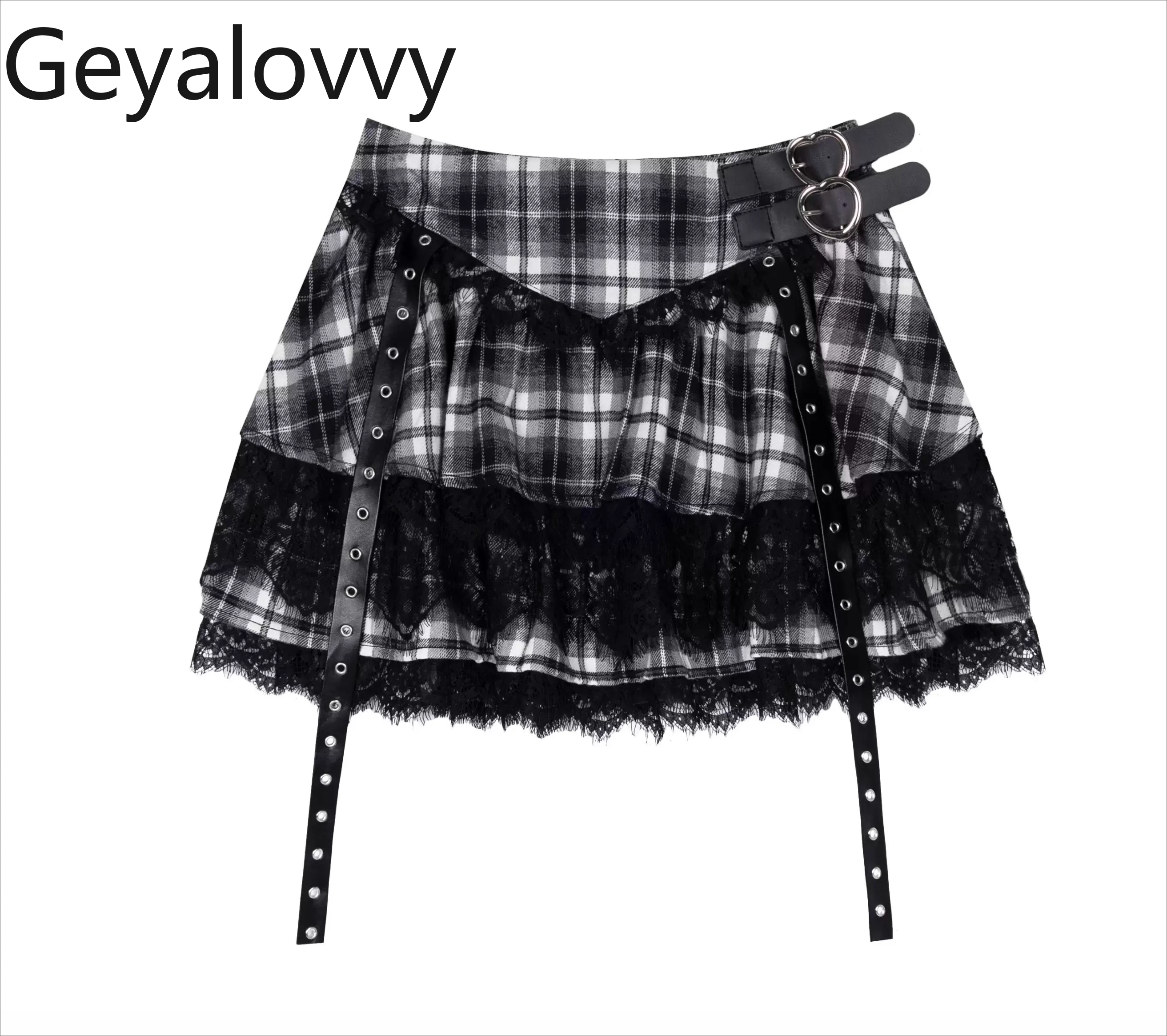 

Japanese Style Sweet Girl Plaid Puffy Short Skirt Women's Summer Versatile High Waist Slimming Plaid A-line Mini Skirts