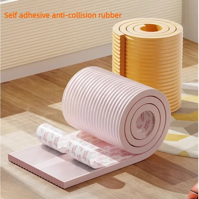 2m Wall Protector Foam Sticker Anti-collision Head Soft Wrapped Car Door Corner Protection Sponge Pad Anti Scratch Wall Sticker