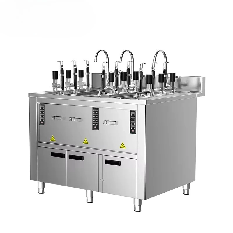 Commercial 9 Holds Stainless Steel Electric Countertop Noodle Boiler Machine High Quality Kitchen Equipment Noodle Pasta Cooker