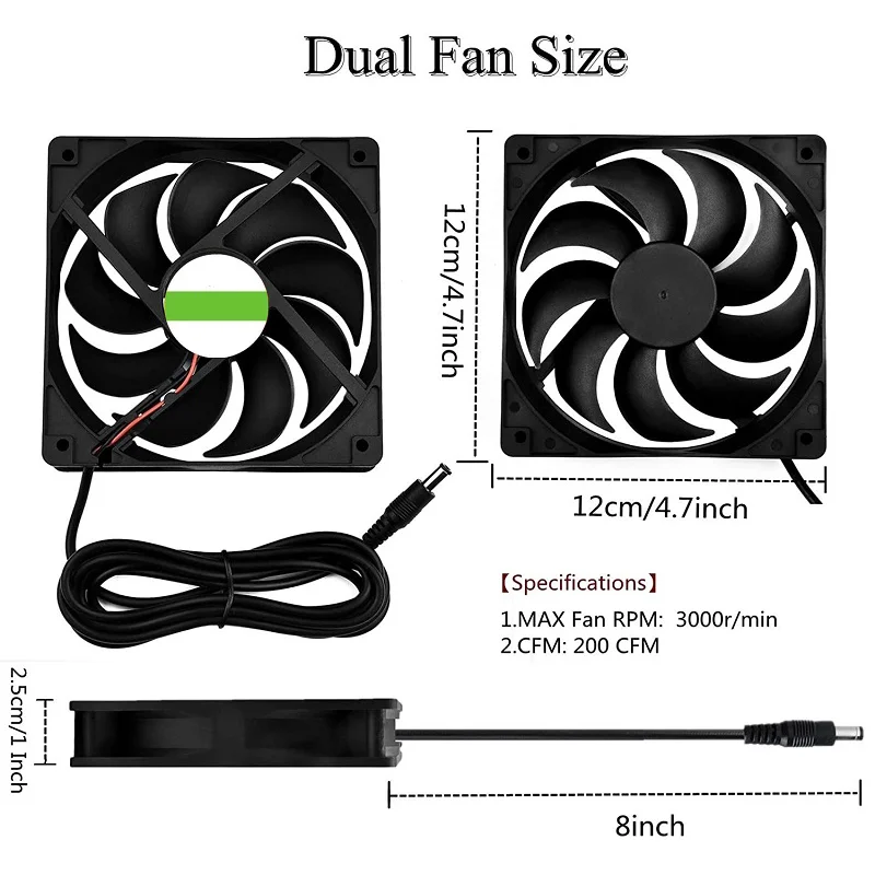 10W Solar Panel Kit 10W 12V Waterproof Solar Powered Dual Fan Kit Ventilator Exhaust Fan For Dog Chicken House Greenhouses Sheds