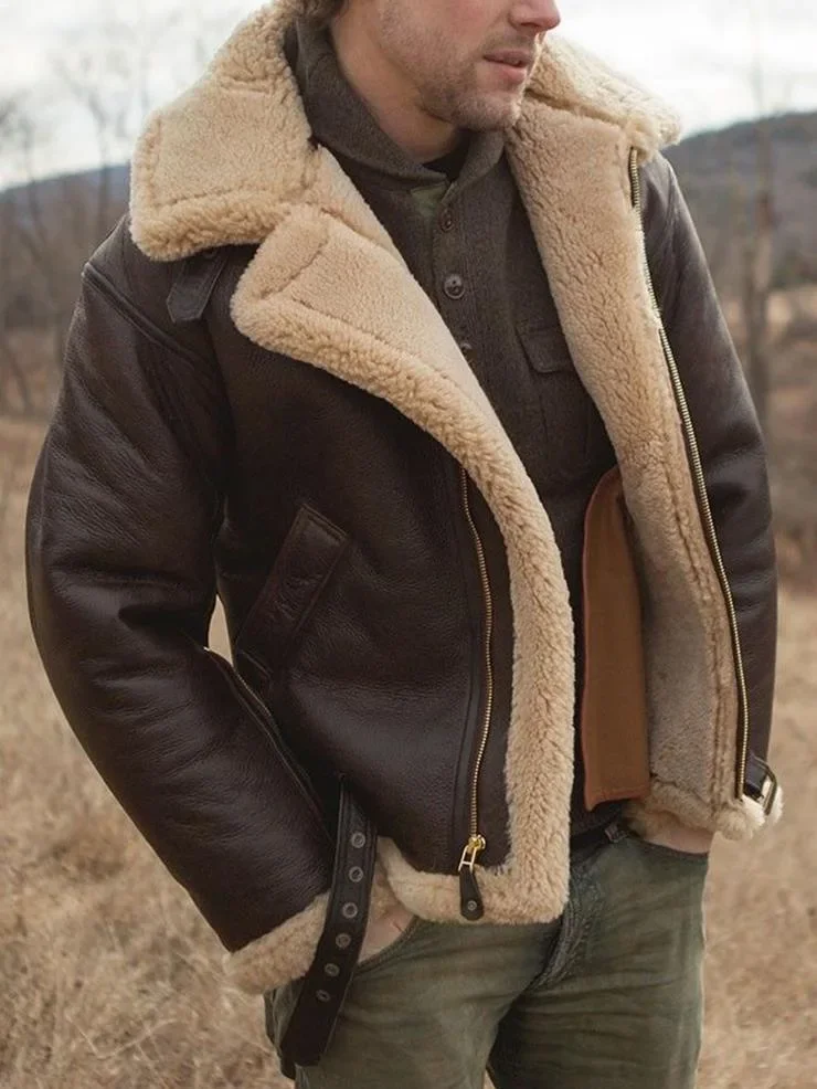 Imitation fur fleece jacket fur one thick coat men's jacket new winter men's clothing