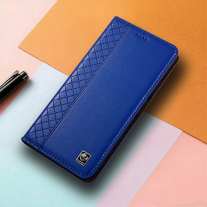 

Genuine Leather Flip Case For Huawei P20 P30 P40 P50 P50E P60 Pura 70 80 Art Pro Plus Ultra Lite Cover Cases Napa Inner Grid