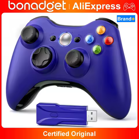 Controller for Xbox 360 Xbox 360Slim/PC Controllers 2.4G Wireless Gamepad W/ Dual Vibration Sensing Game Handle Joystick Rocker