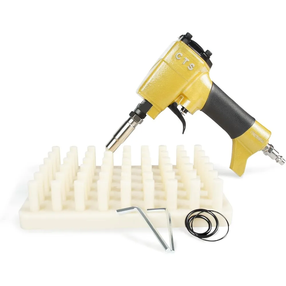 

CTS 1620 Pneumatic Upholstery Decorative Tack Nail Gun, 41/64" (16.20mm) Head Diameter Air Finish Deco Nailer for Furniture, Hom
