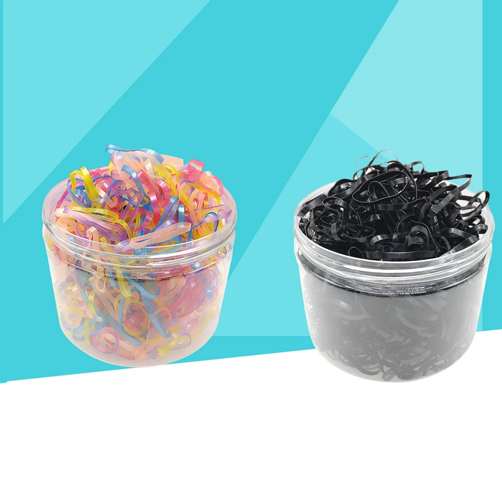 

1000 шт. эластичные резиновые ленты для волос, разноцветные одноразовые резинки для волос для хвостиков, причесок, одноразовые резинки для рукоделия