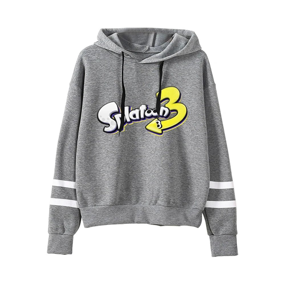 Splatoon 3 Game Sweatshirt lengan bar paralel Unisex, Hoodie Harajuku pakaian jalanan 3 Game