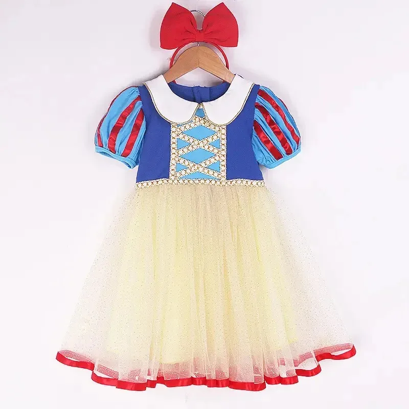 

Baby Girl Snow White Princess Dress Children Tutu Ball Gown Clothes Kids Korean Style Dress Costumes Birthday Fairy Party