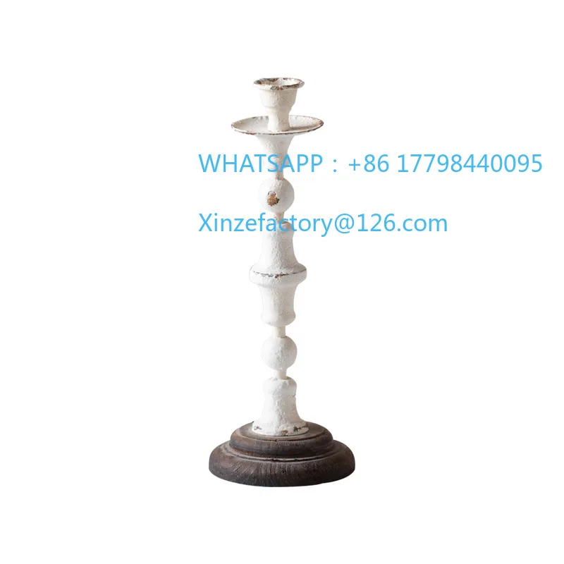 

Настраиваемый белый ретро-подсвечник из кованого железа: новое настольное украшение, реквизит для фотосъемки и свадебных мероприятий