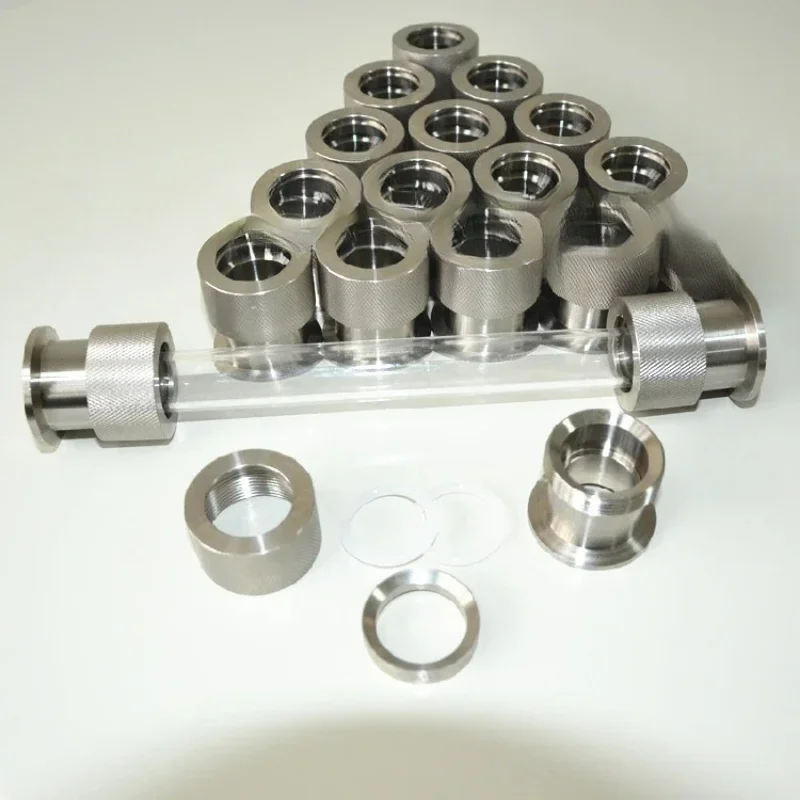 Stainless Steel KF16 KF25 Flange Connection Quartz Pipe Joint