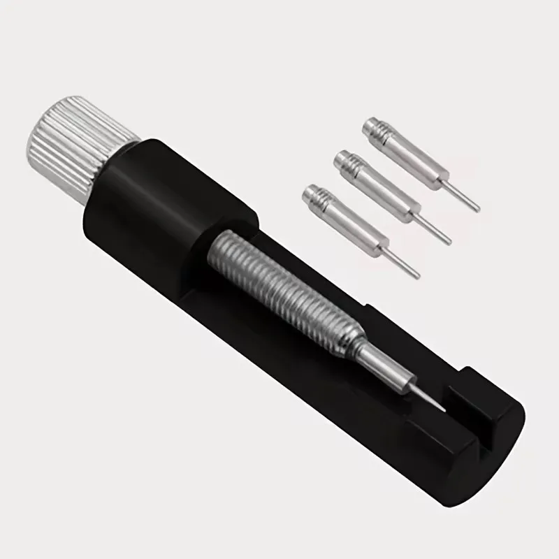 Professional Metal Watch Repair Tool Kit - Watch Strap Link Pin Remover + 3 Extra Pins for Strap Length Adjust & Installation