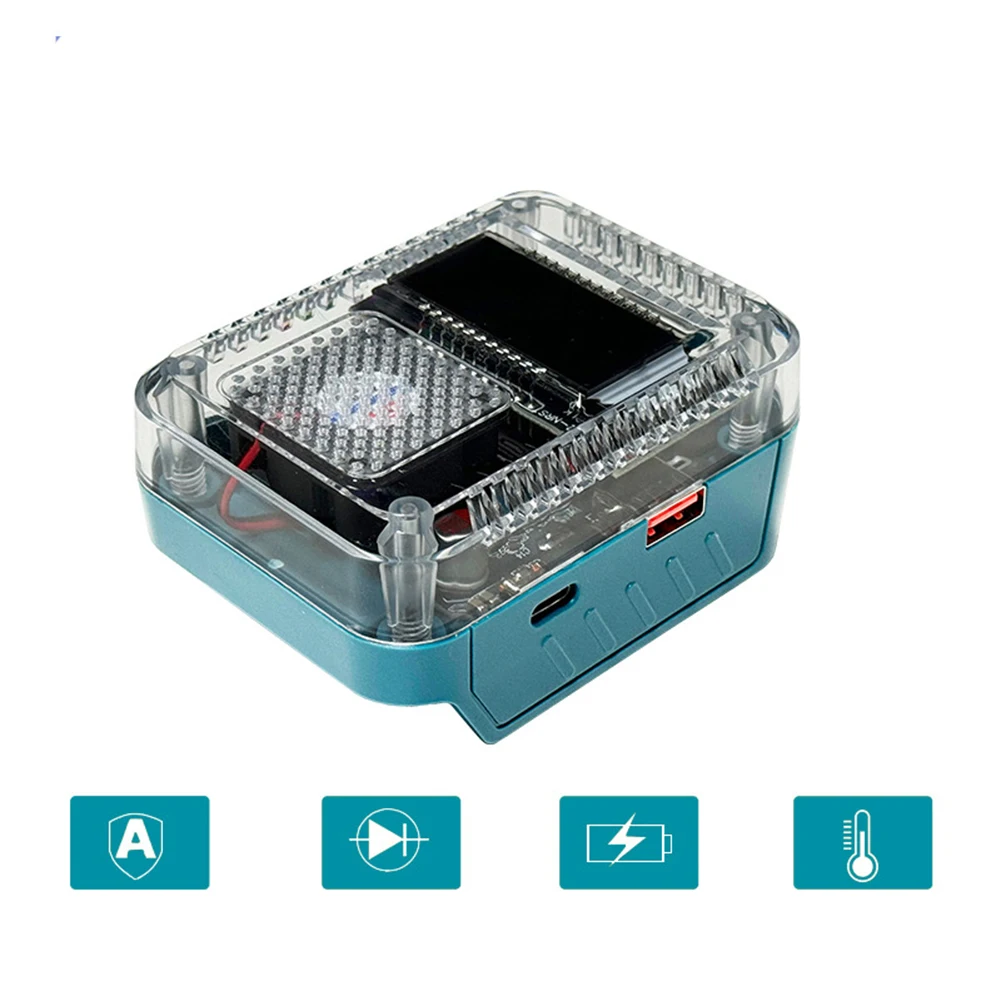 

Digital Display Lithium Battery Adapter Converter Charger 140W Type-C Interface Fast Charging For MK Lithium Battery